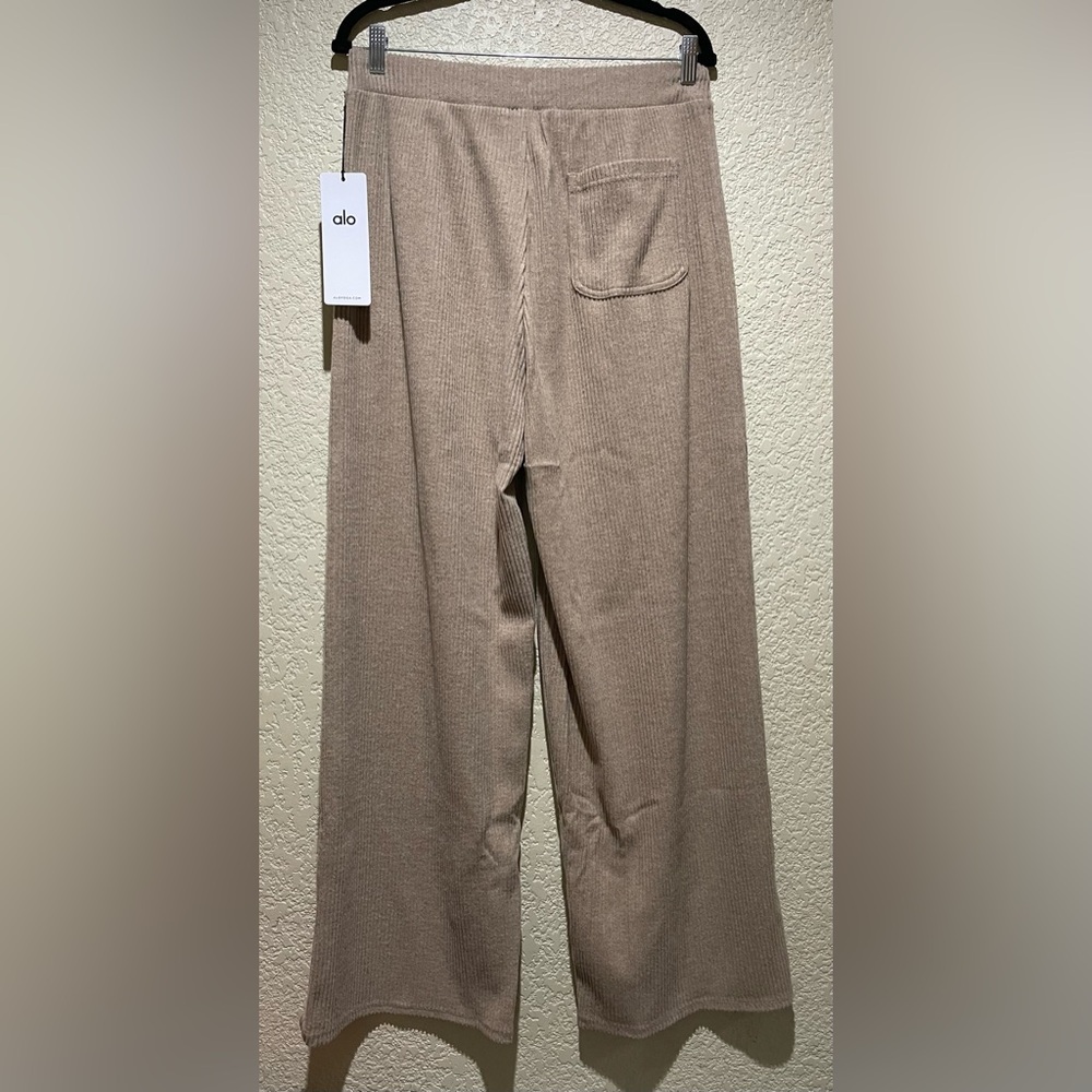 Alo NWT Muse Wide Leg Pants Gravel Heather Size M - Picture 6 of 12